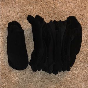 11 Pairs of Black No-Show Socks (Size 6-13)